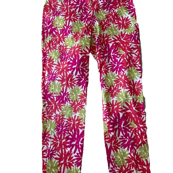 Pappagallo Denim - Pappagallo Hot Pink & Lime Floral Ankle Jeans pink (sand and melon) 10 nwt